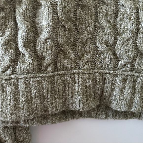 Free People Snow Bird Cable Knit Sweater Beige Tan Women’s Size Small Cabincore - Picture 8 of 16